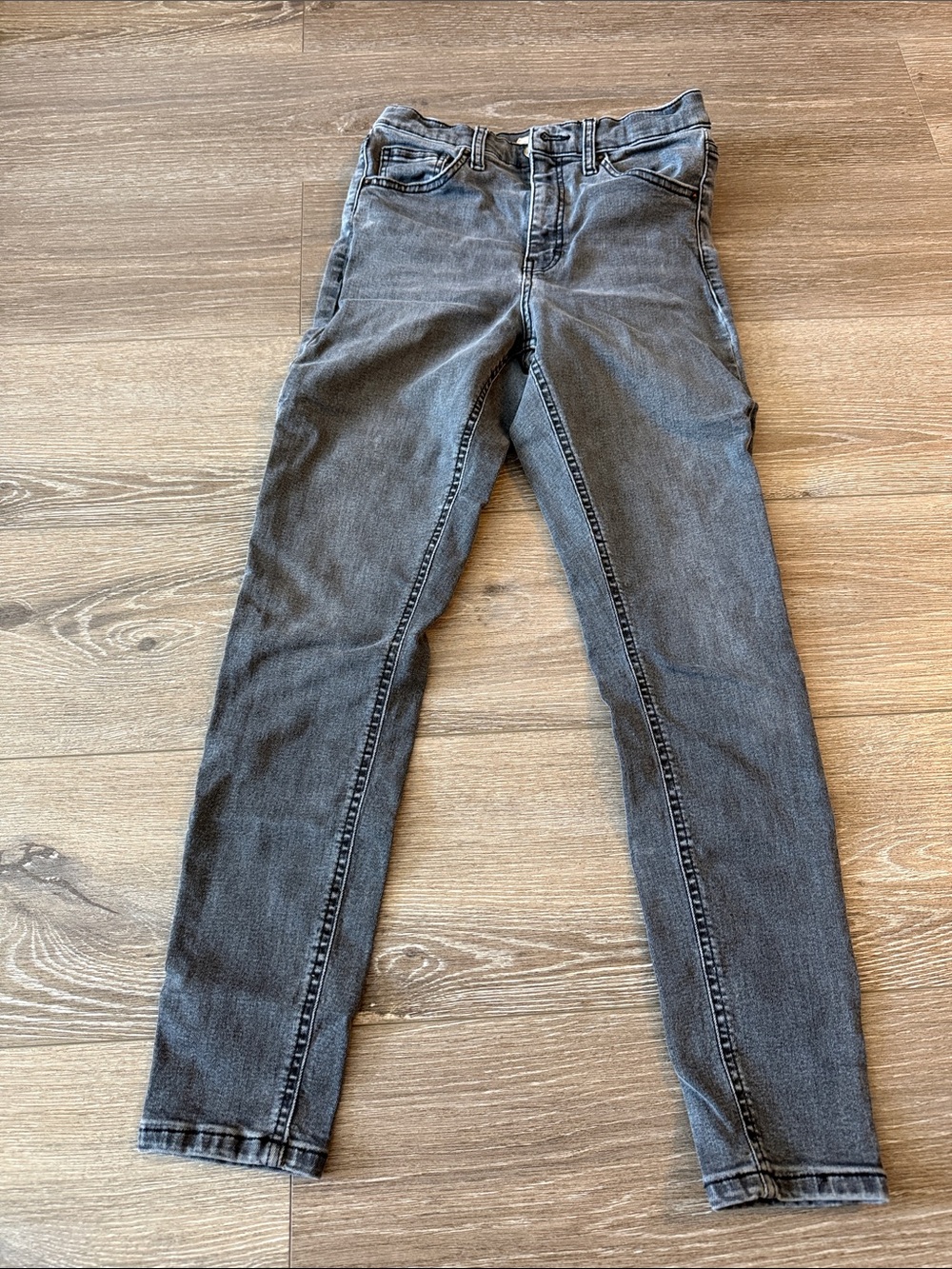 Topshop Skinny Jeans — Washed Charcoal